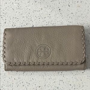 Tory Burch Taupe Leather Wallet